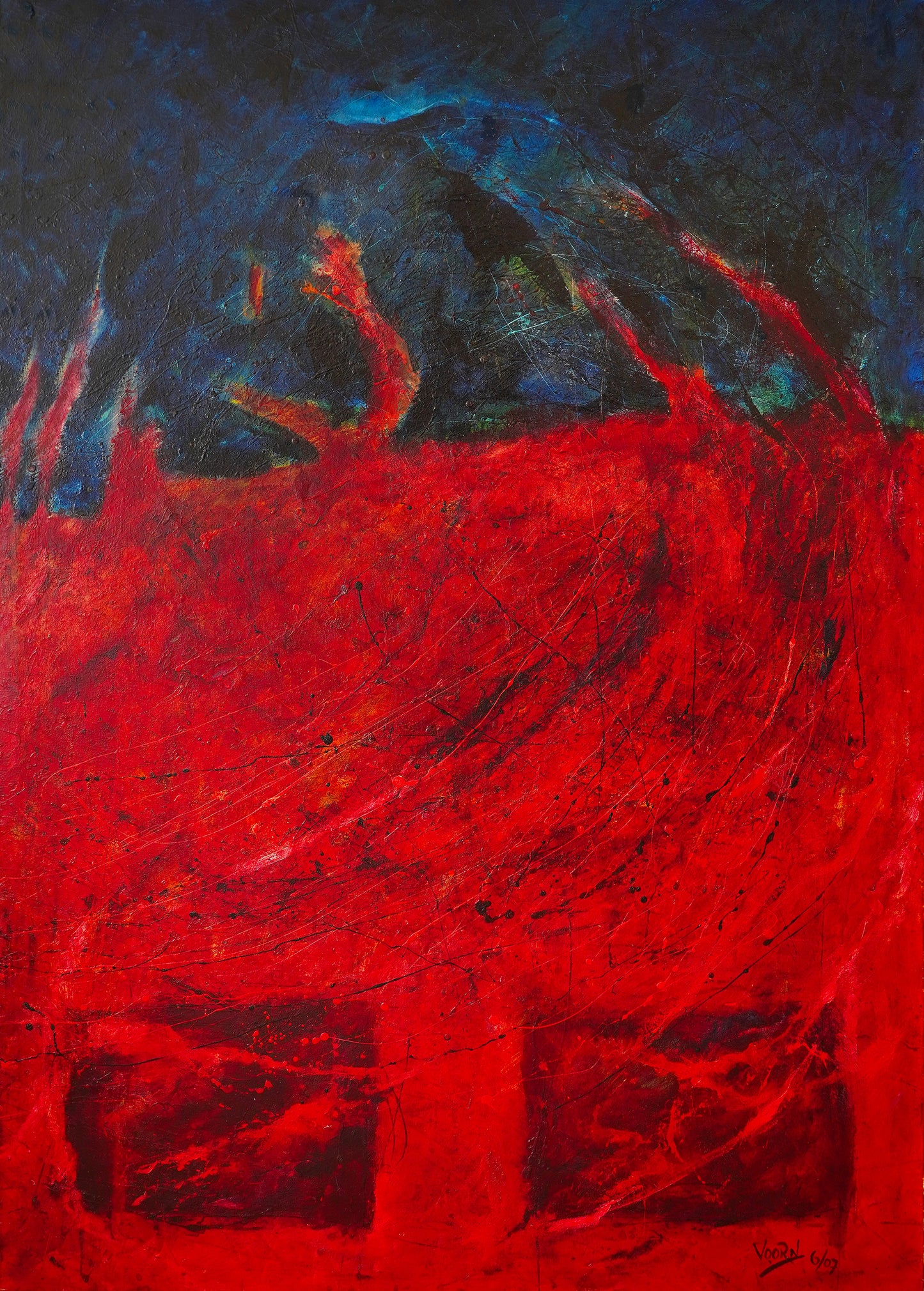 Solar-Flares Painting Abstract Oil on canvas