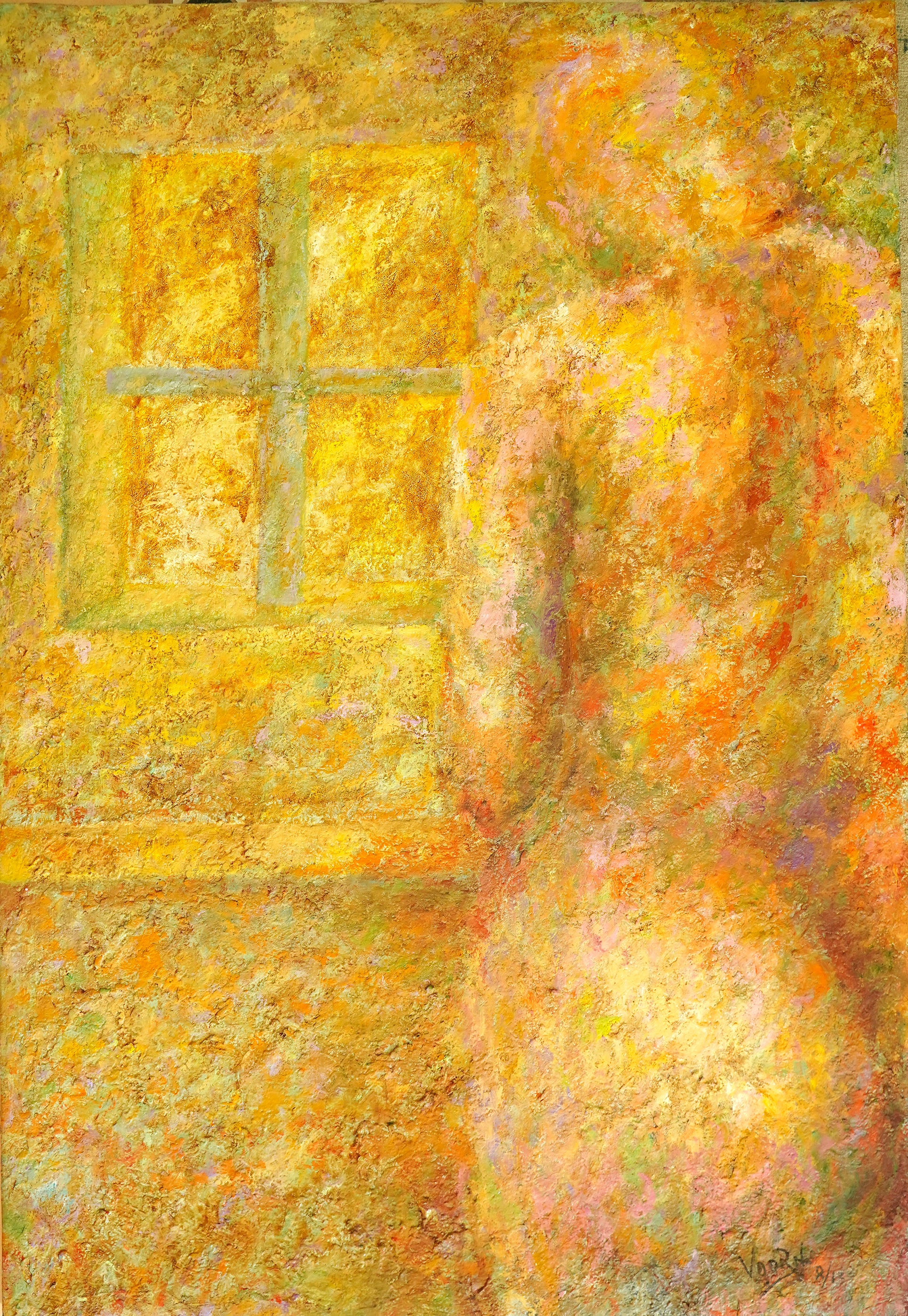 Woman In Window Painting Abstract