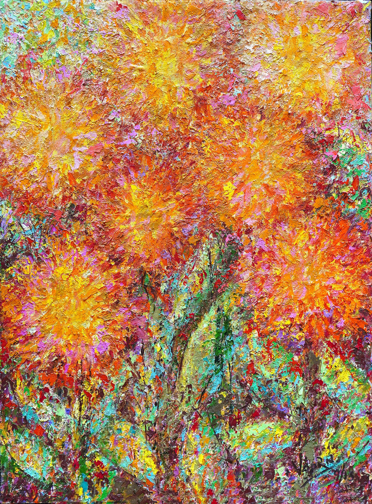 Sunflowers Painting Abstract